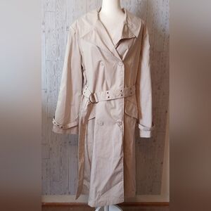 Newport News Tan Trench Coat Women's Size 18 NWOT